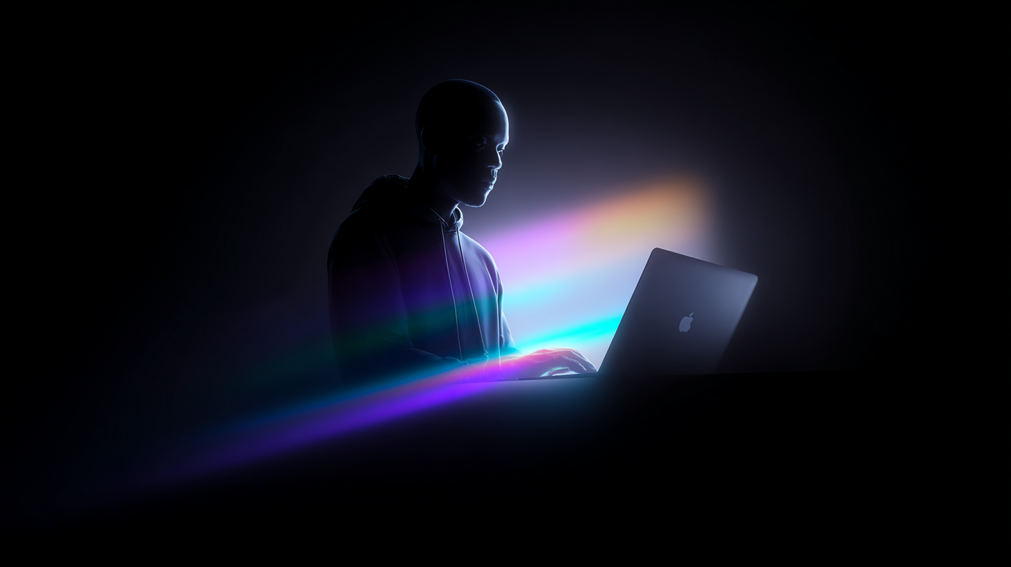 Web developer silhouette