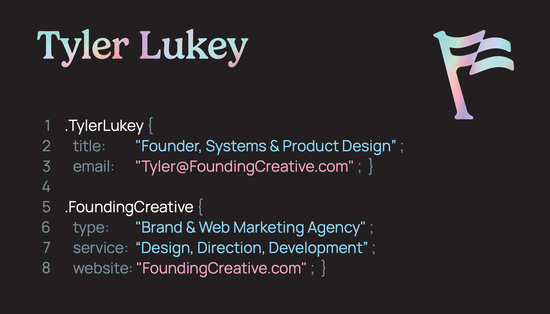 Business card back preview